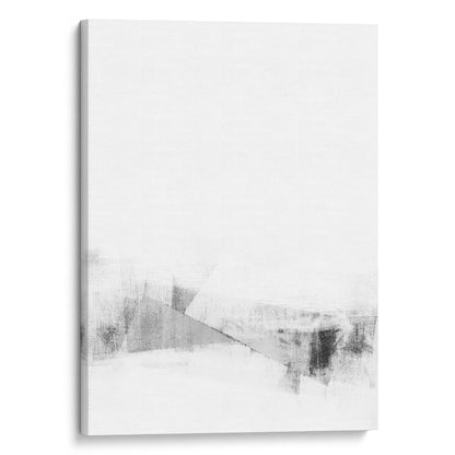 Black and White Minimalist Abstract Painting "Hushed" Print