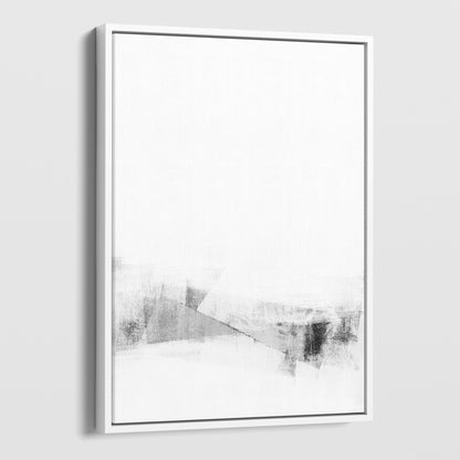 Black and White Minimalist Abstract Painting "Hushed" Print