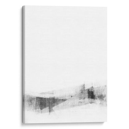 Black and White Minimalist Abstract Painting Print