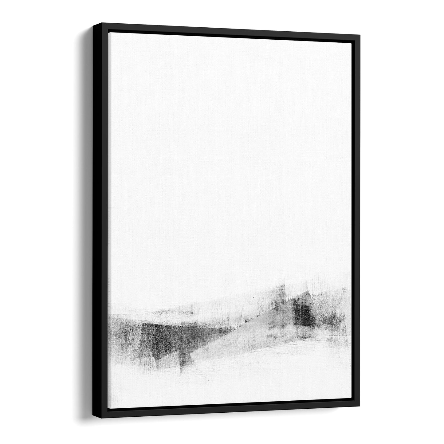 Black and White Minimalist Abstract Painting Print