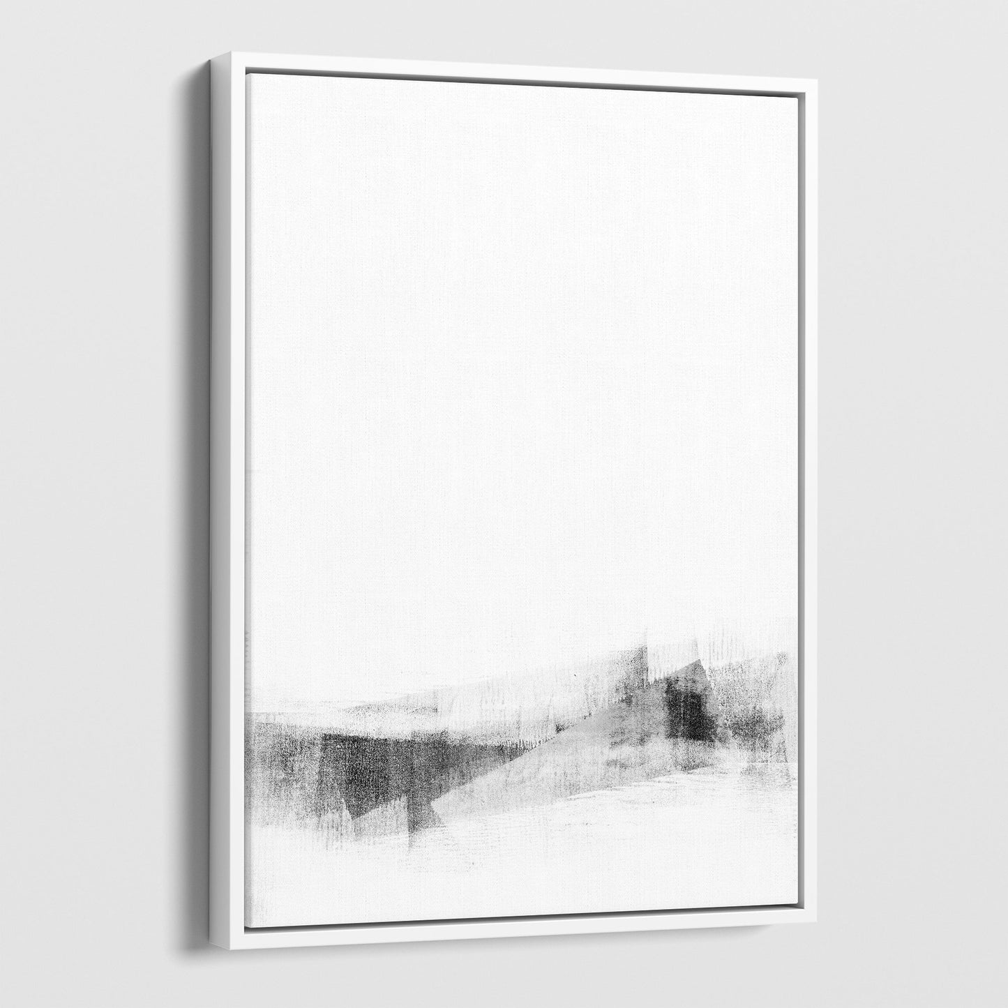 Black and White Minimalist Abstract Painting Print