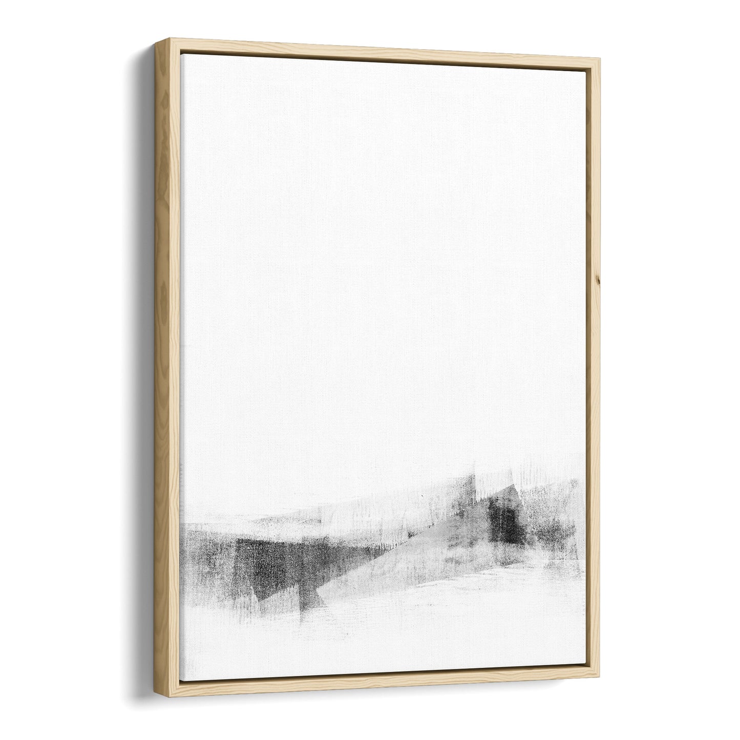 Black and White Minimalist Abstract Painting Print