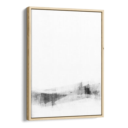 Black and White Minimalist Abstract Painting Print