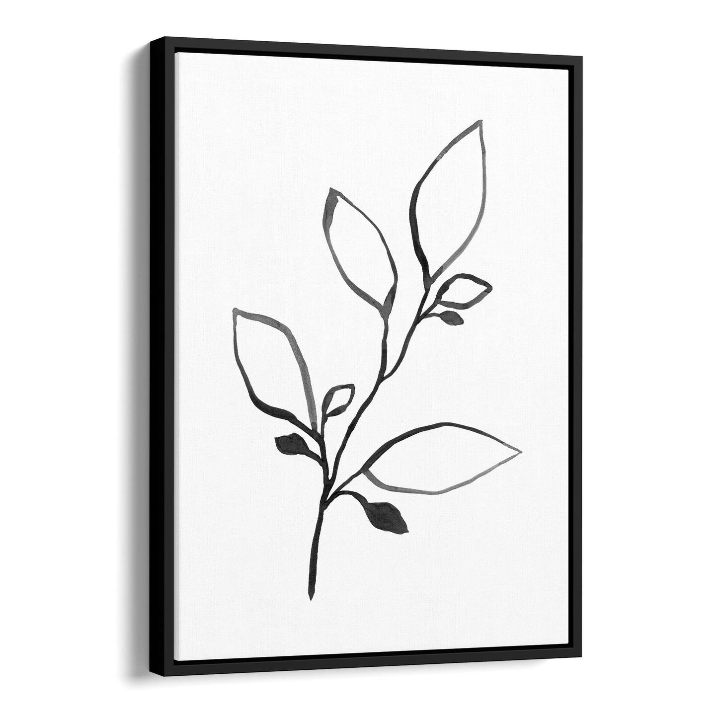 Black and White Minimalist Botanical Ink Illustration Print