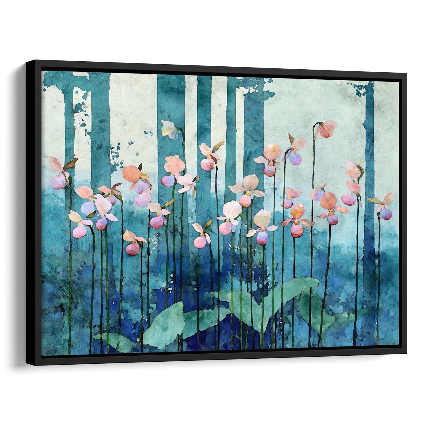 Pink Lady Slipper Orchid Art Print