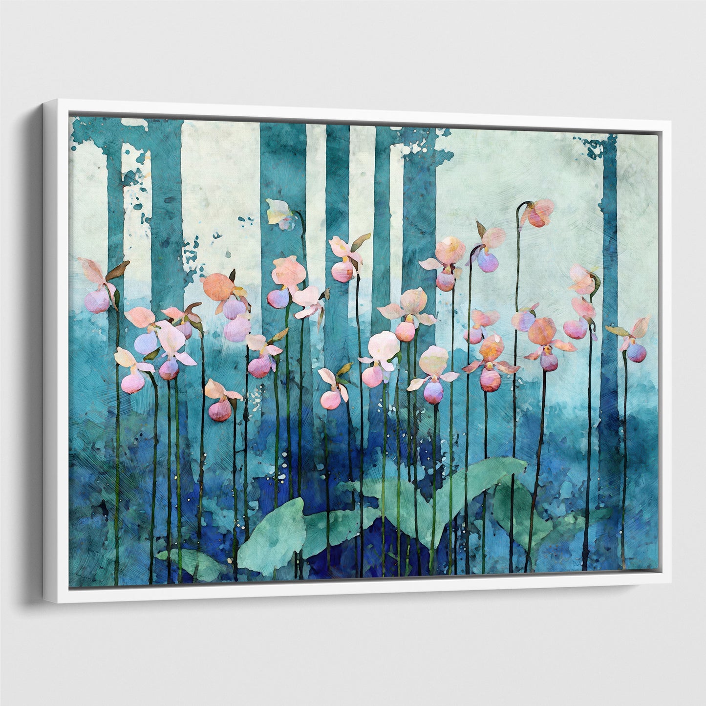 Pink Lady Slipper Orchid Art Print