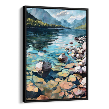 Lake McDonald Watercolor Print