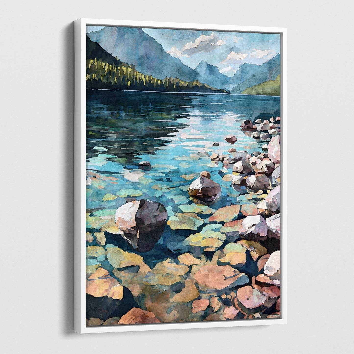Lake McDonald Watercolor Print