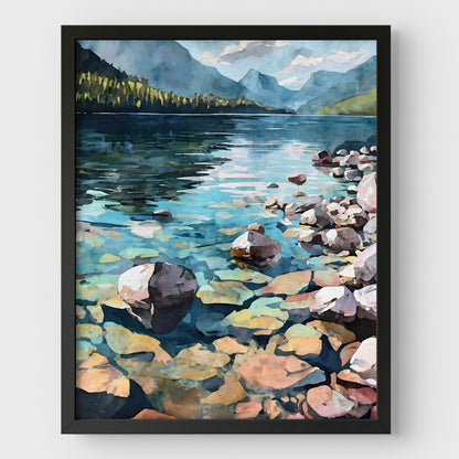 Lake McDonald Watercolor Print