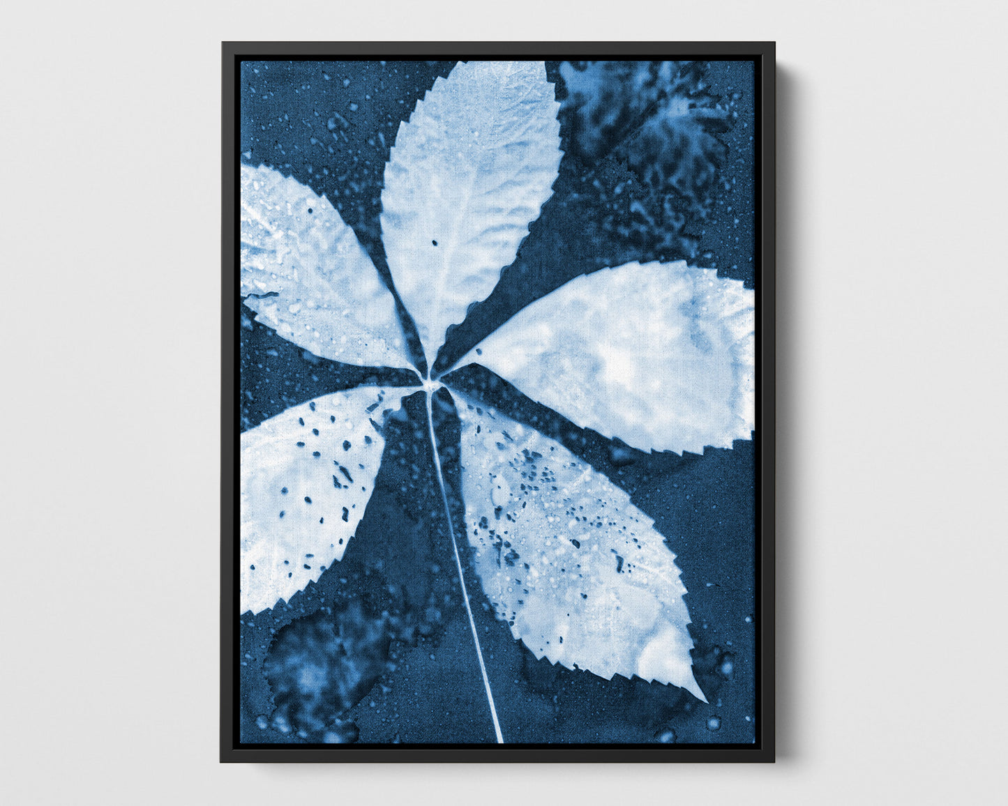 Leaf Spray Cyanotype Print