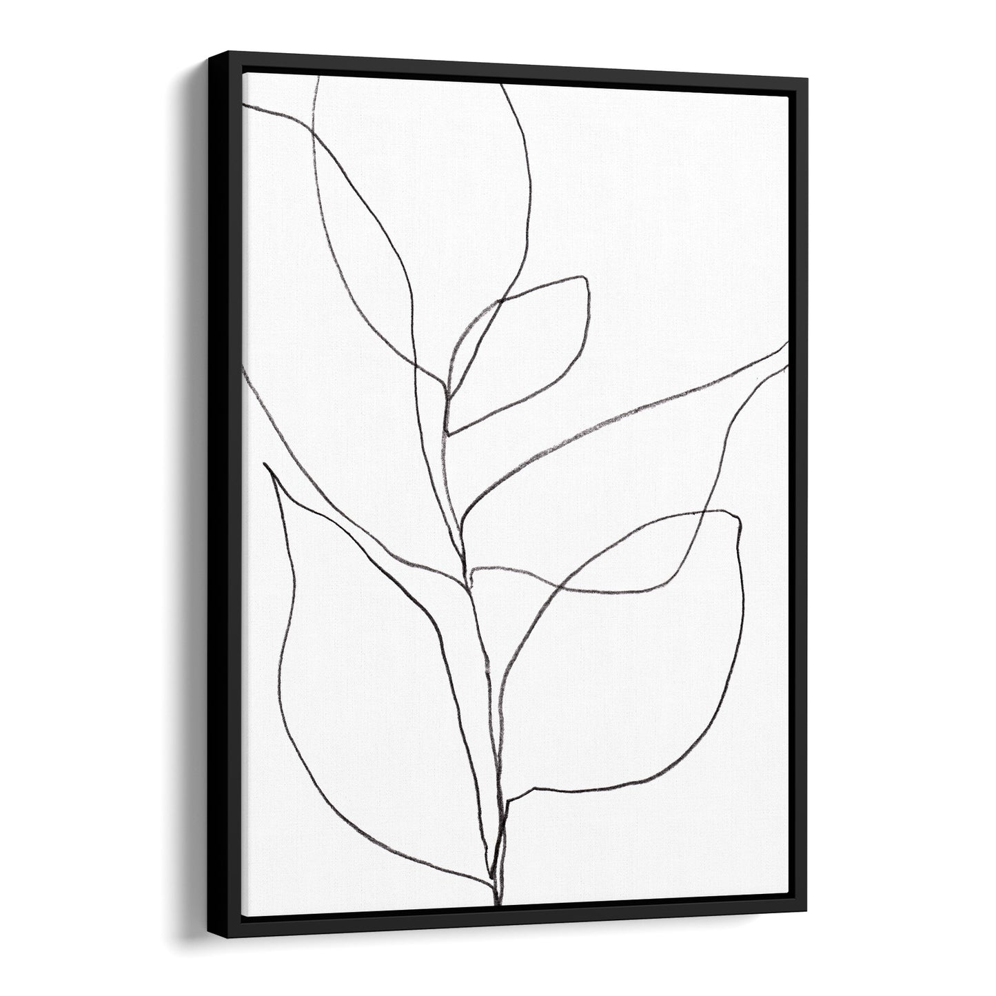 Minimalist Botanical Black and White Line Drawing Print