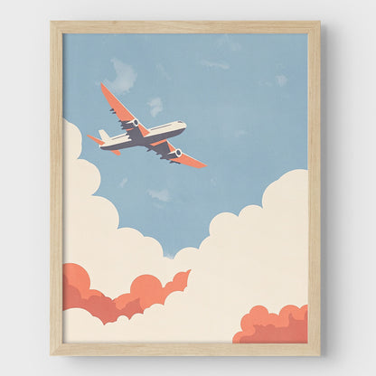 Mid-century Jetliner Art Print
