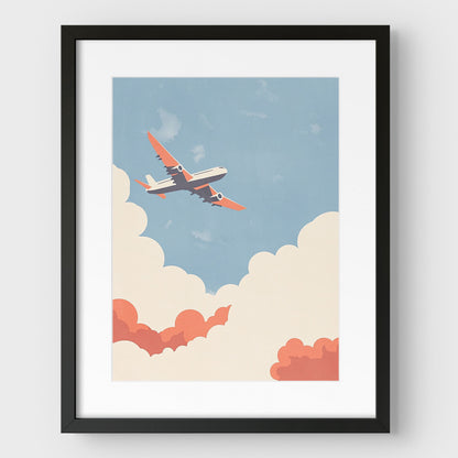 Mid-century Jetliner Art Print