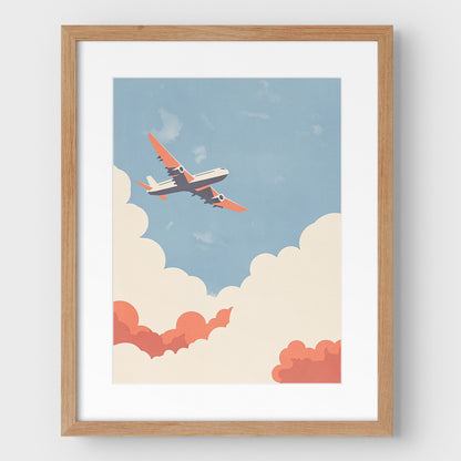 Mid-century Jetliner Art Print