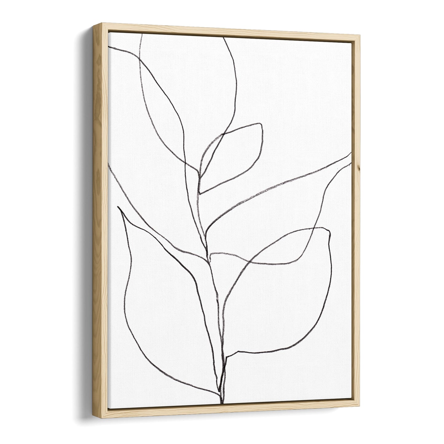 Minimalist Botanical Black and White Line Drawing Print