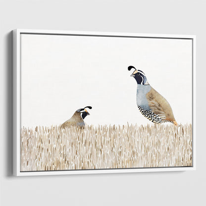 Minimalist California Quail Watercolor Print
