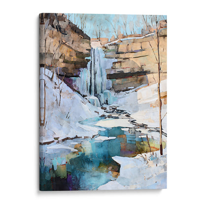 Minnehaha Falls Winter Watercolor Print
