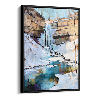 Minnehaha Falls Winter Watercolor Print