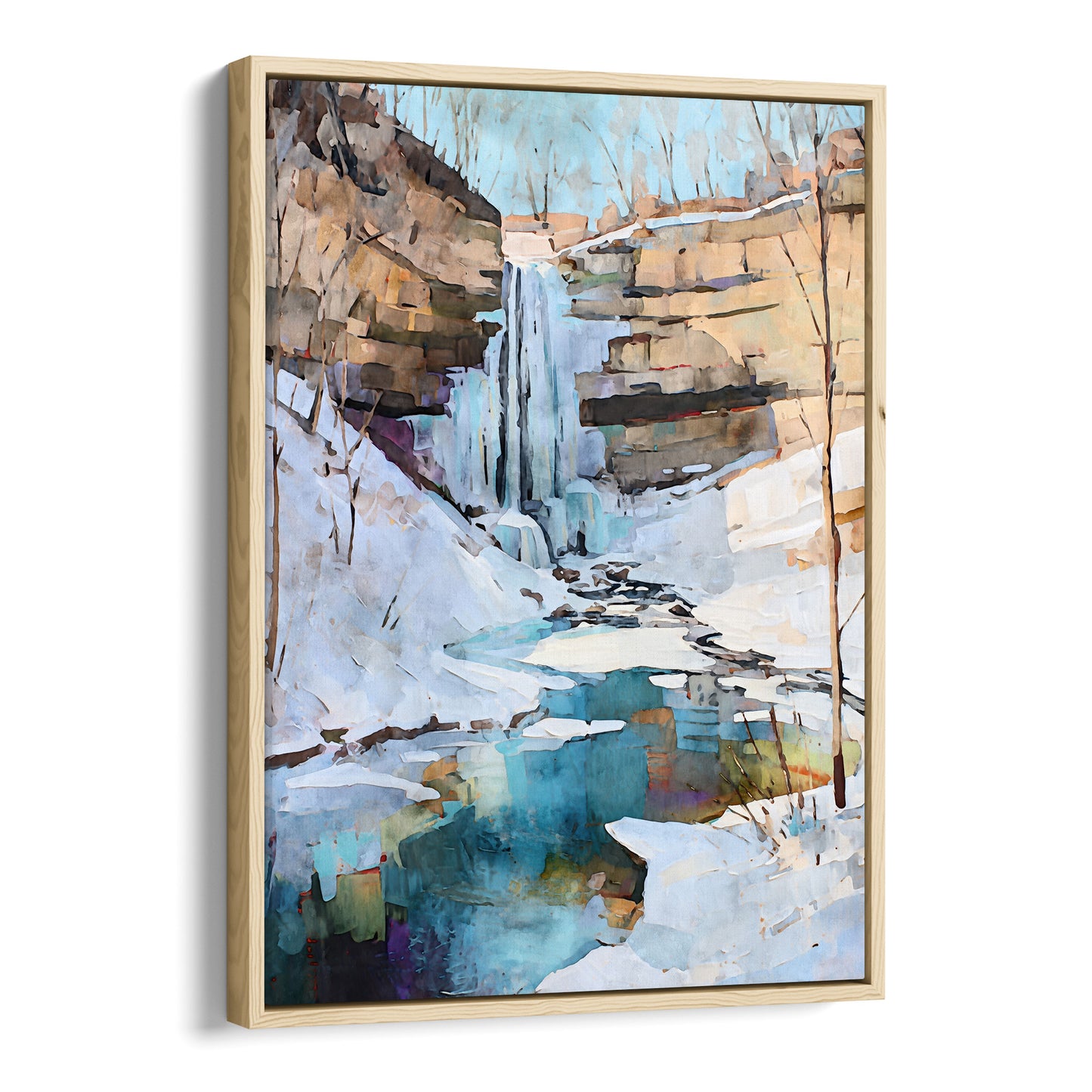 Minnehaha Falls Winter Watercolor Print