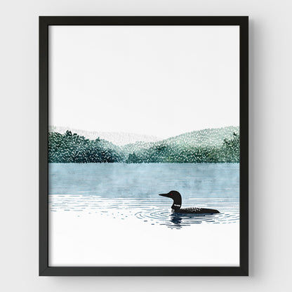 Common Loon Minimalist Art Print