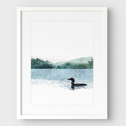 Common Loon Minimalist Art Print