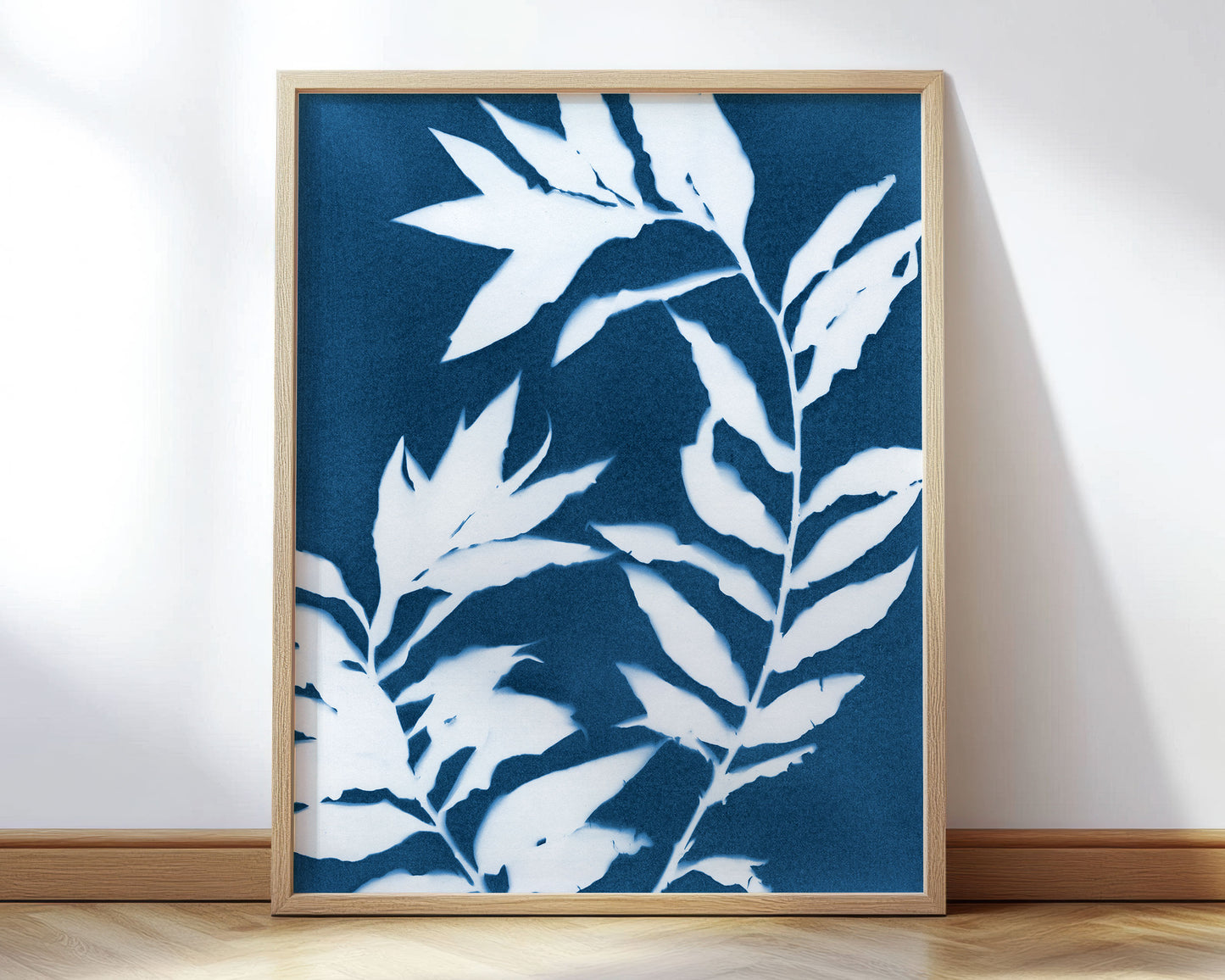 Curved Branches Cyanotype Print