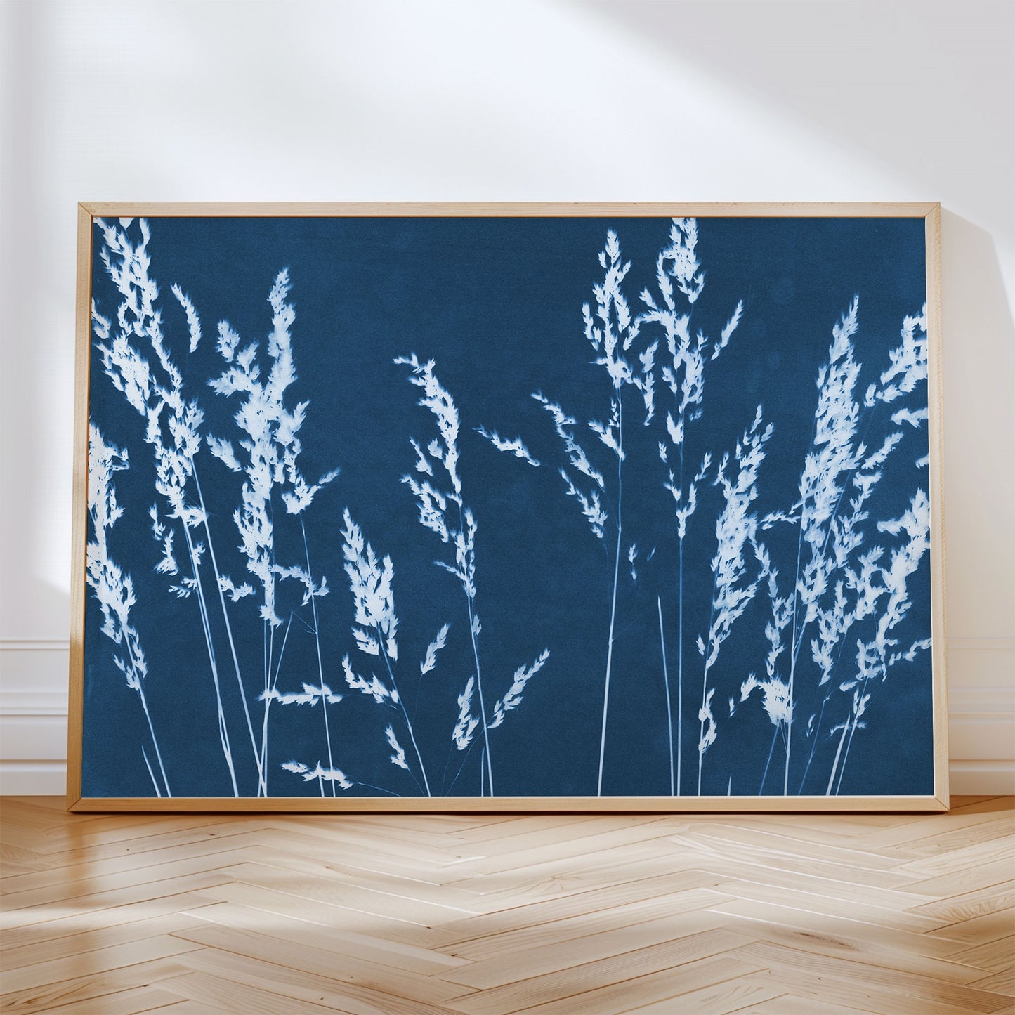 Wild Grasses Cyanotype Print