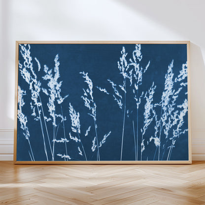 Wild Grasses Cyanotype Print