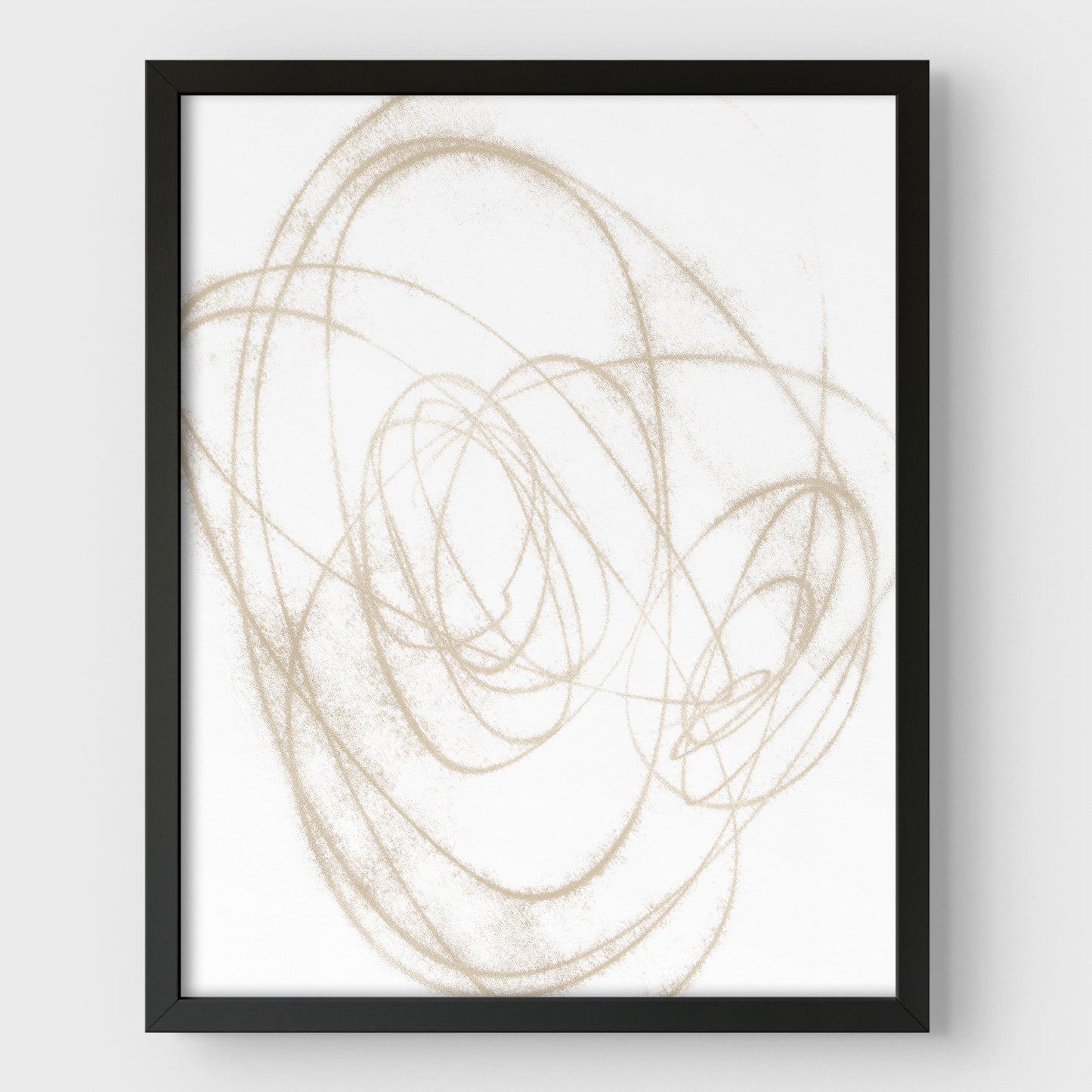 Beige Scribble Print