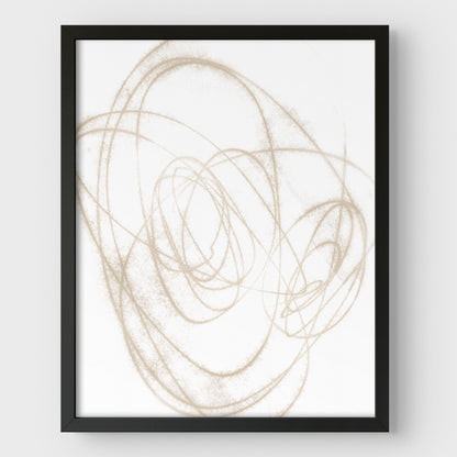 Beige Scribble Print