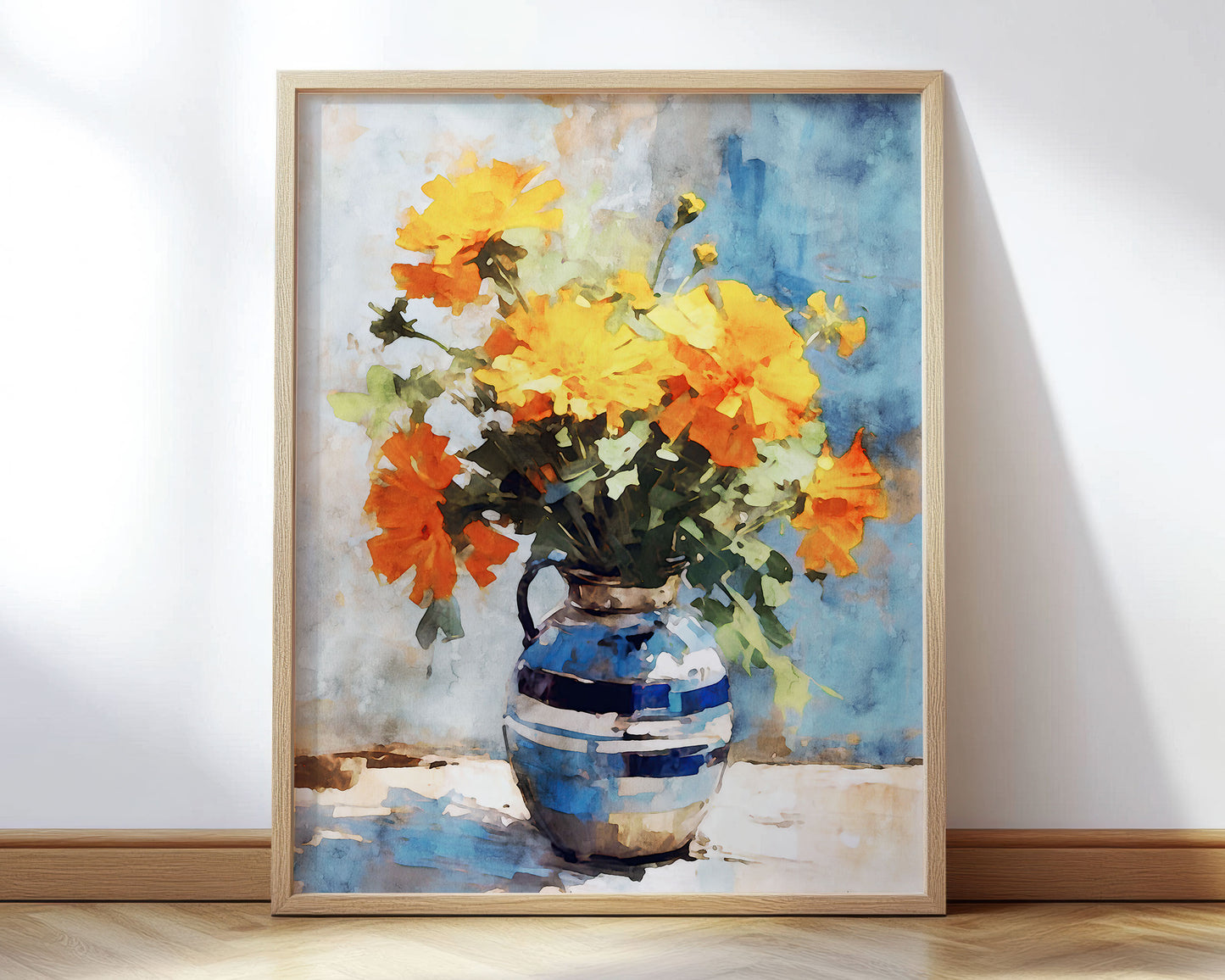 Orange Marigolds Still Life Print