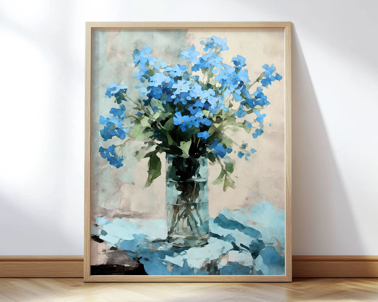 Forget-me-not Impressionist Still Life Print