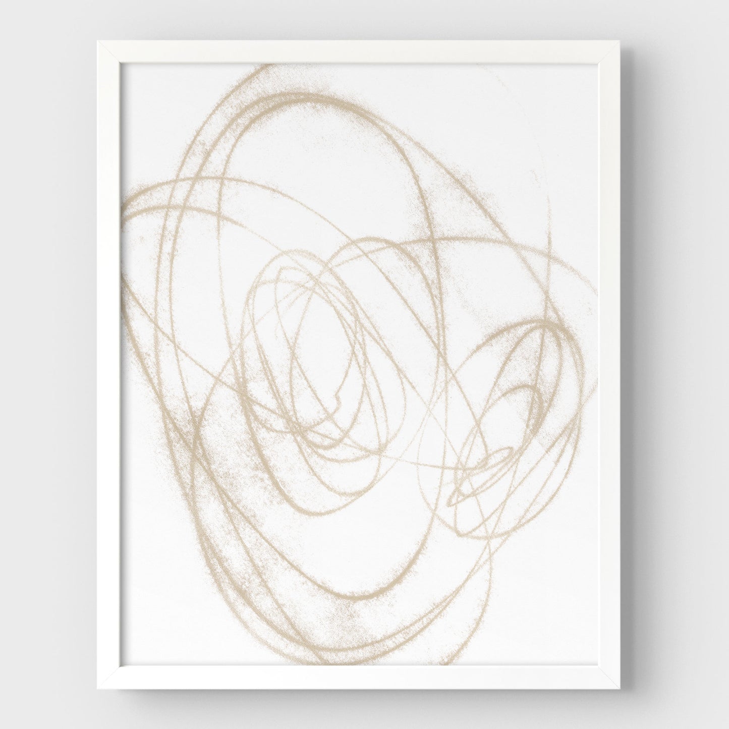 Beige Scribble Print
