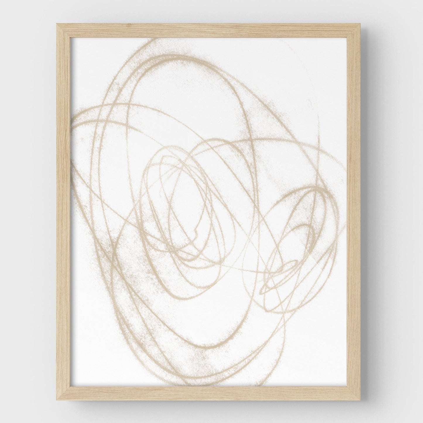 Beige Scribble Print