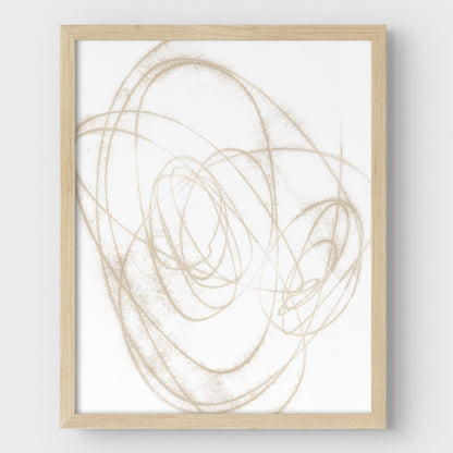 Beige Scribble Print