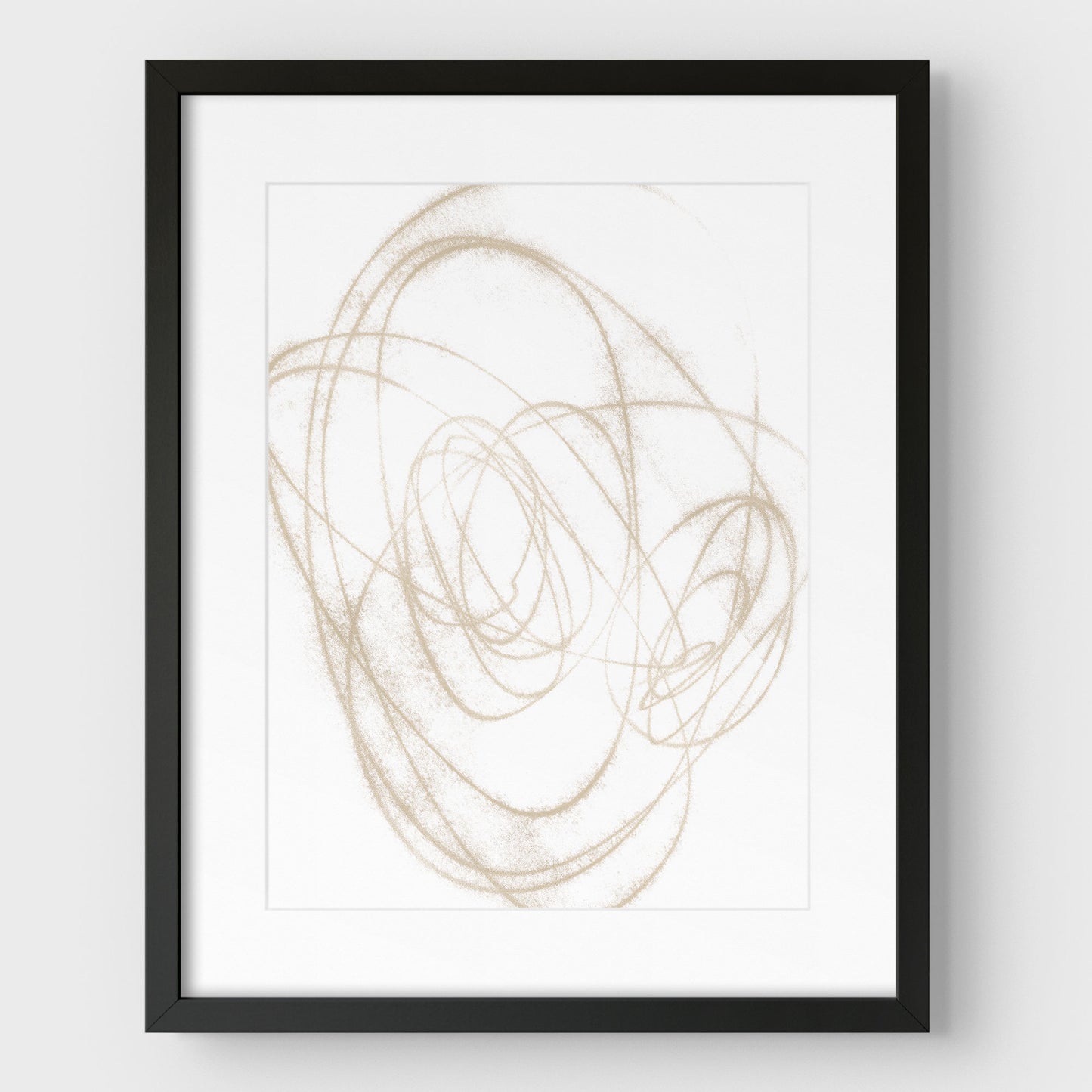 Beige Scribble Print