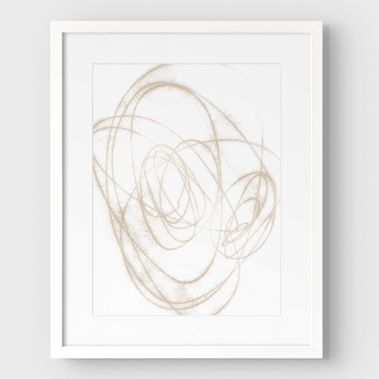 Beige Scribble Print