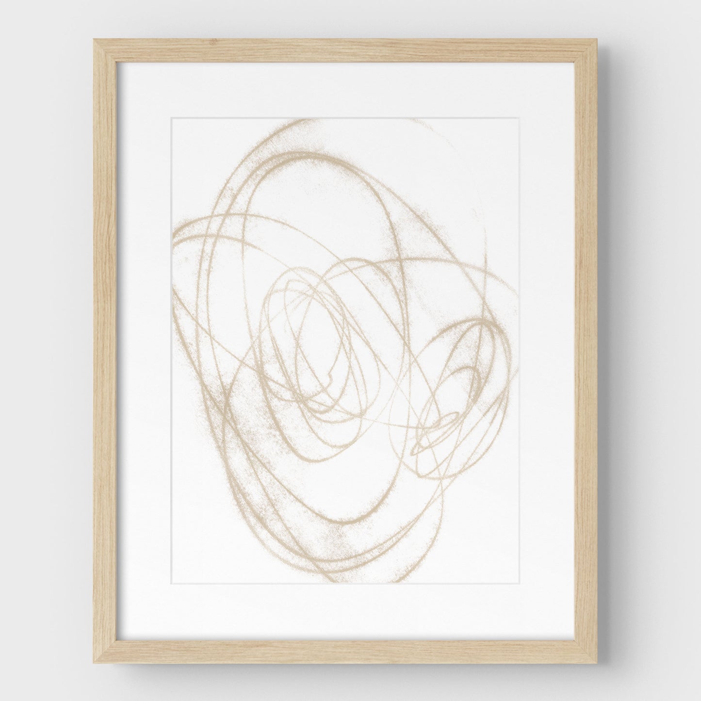 Beige Scribble Print