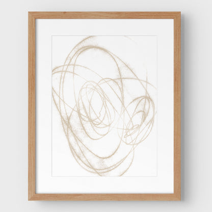 Beige Scribble Print