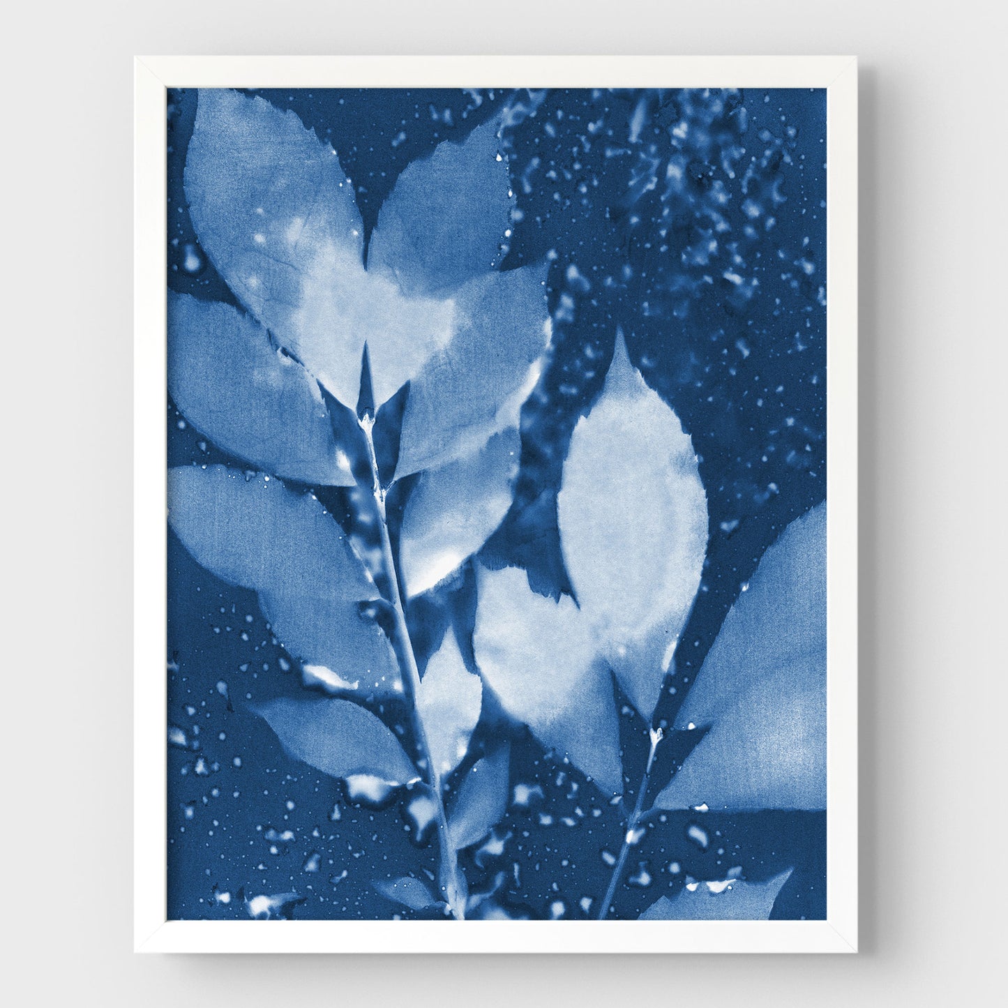 Moody Leaves Cyanotype Print