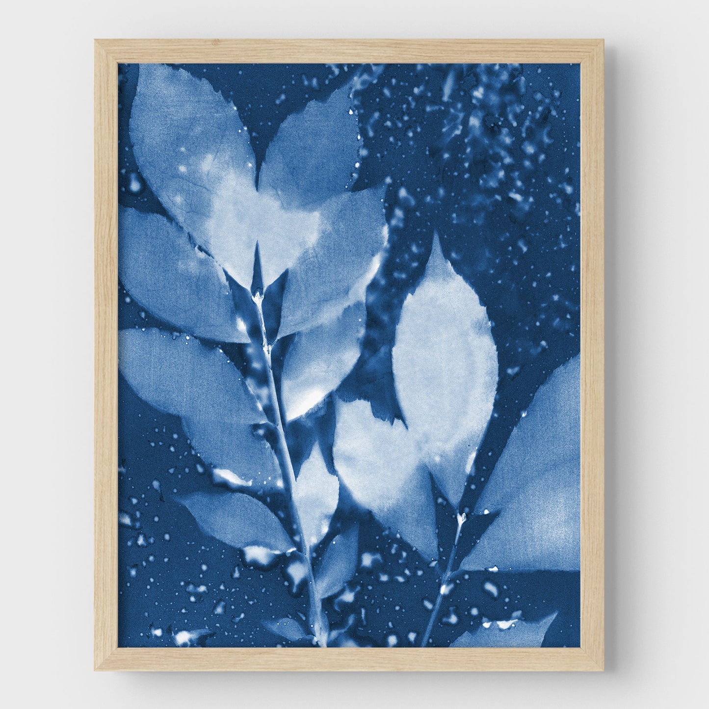 Moody Leaves Cyanotype Print