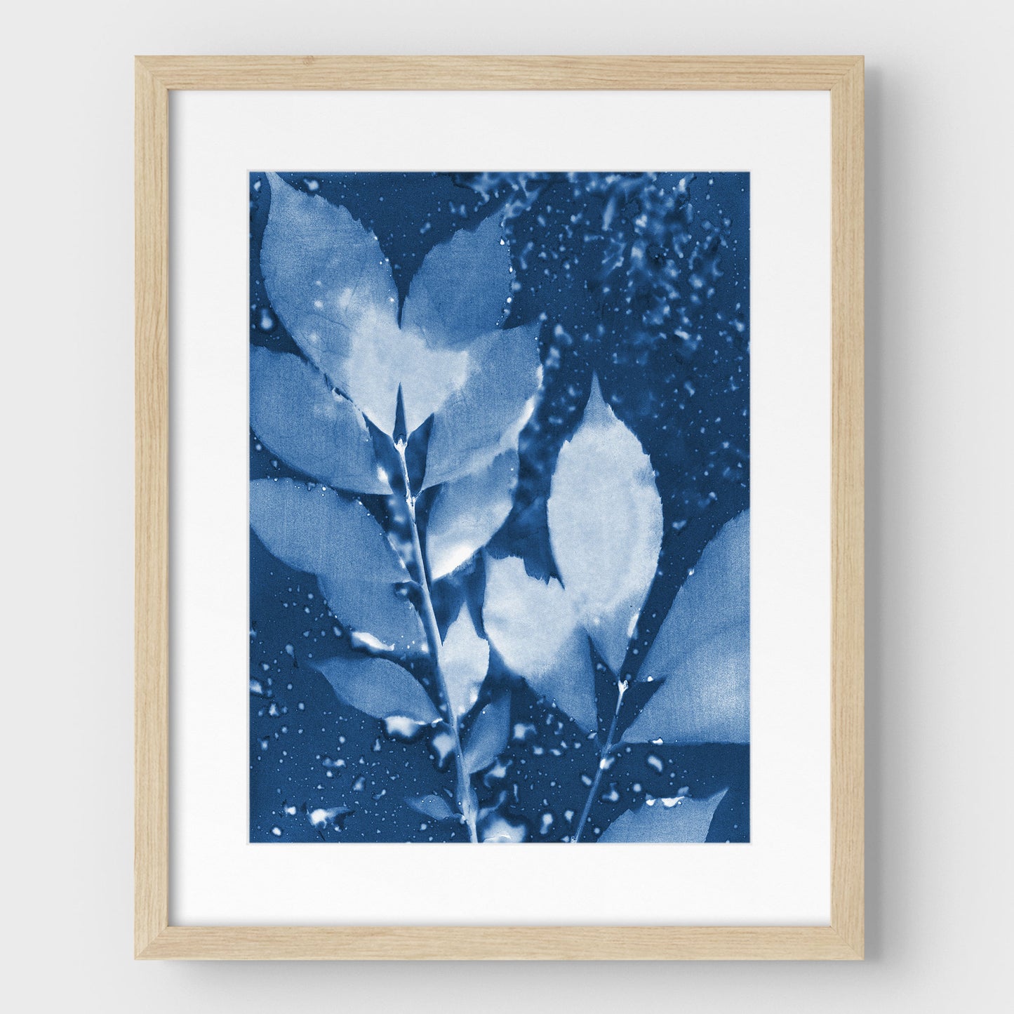 Moody Leaves Cyanotype Print