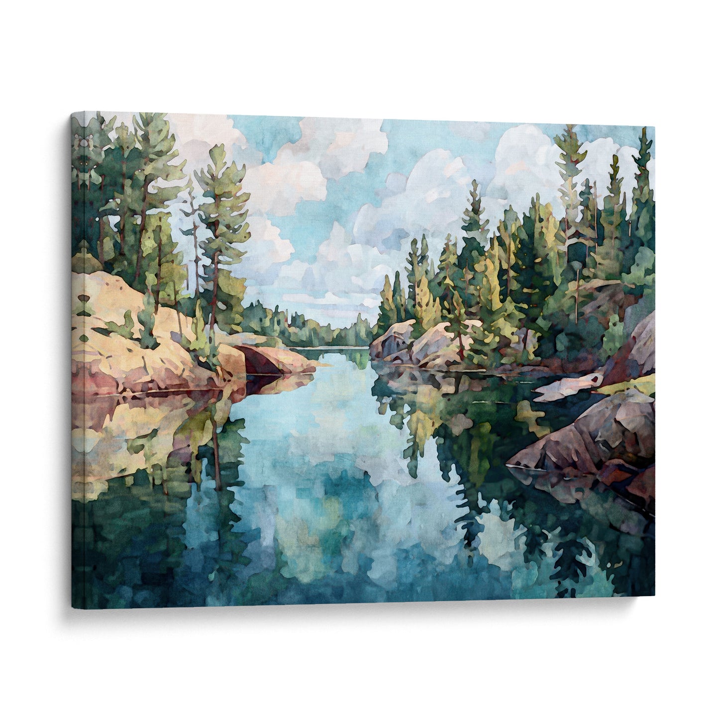 Northern Minnesota Lake Watercolor Print