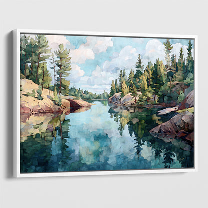 Northern Minnesota Lake Watercolor Print