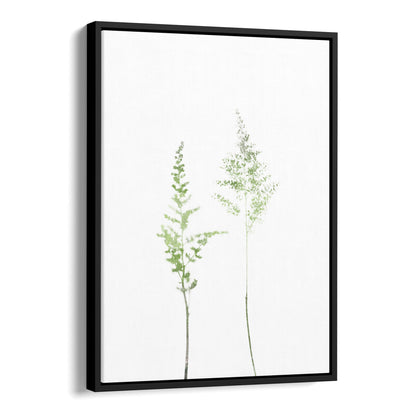 Olive Green Minimalist Wildflower Botanical Illustration Print