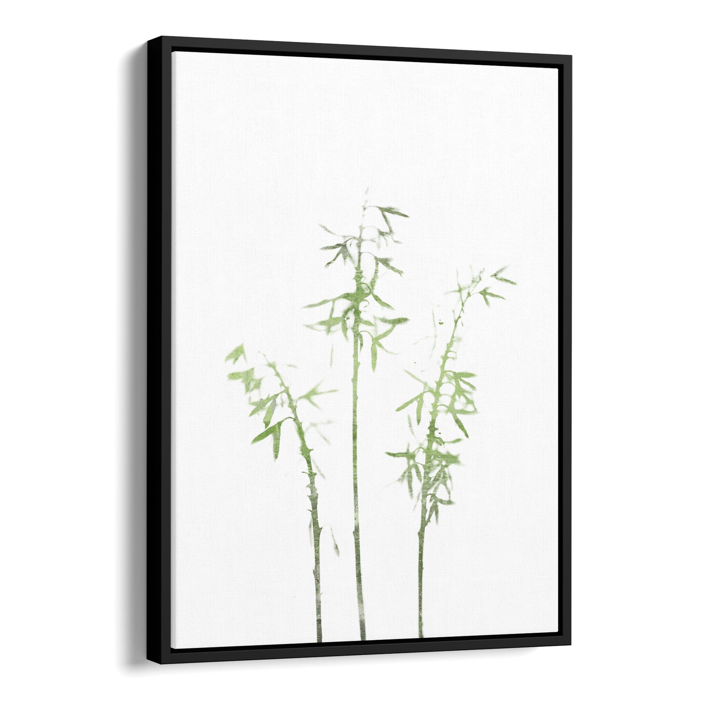 Olive Green Bamboo Minimalist Botanical Illustration Print