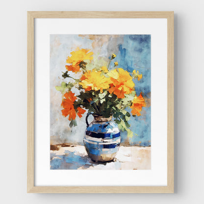 Orange Marigolds Still Life Print