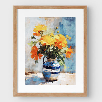 Orange Marigolds Still Life Print