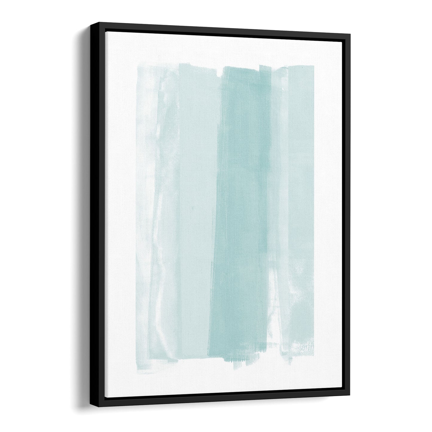 Aqua Blue Ombre Minimalist Abstract Painting Print