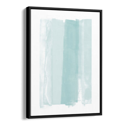 Aqua Blue Ombre Minimalist Abstract Painting Print